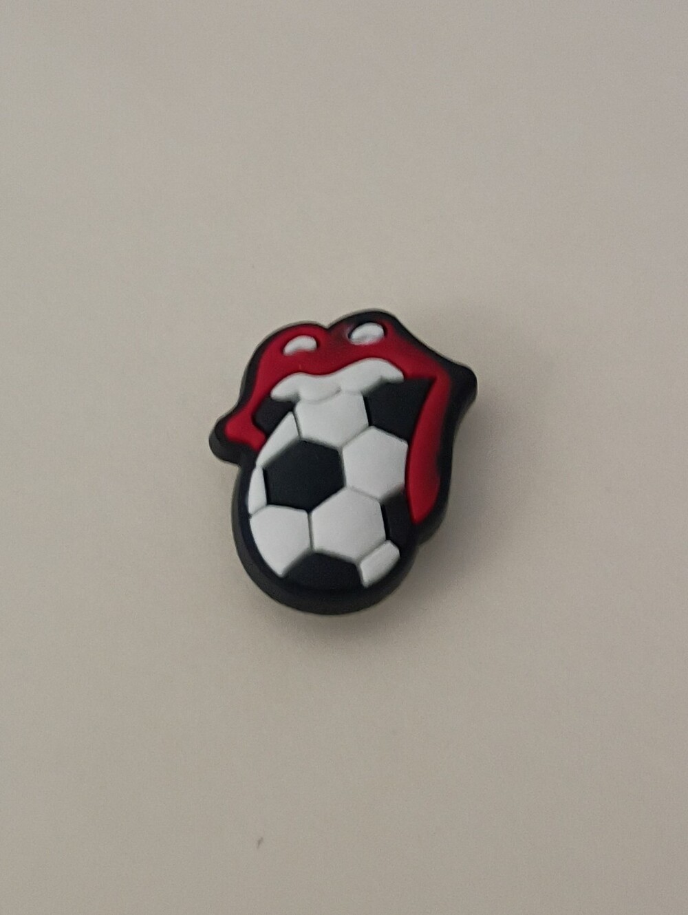 10 for $10 Jibbitz Croc Charm - Soccer Ball Tongue In Red Lips Football Sports 3